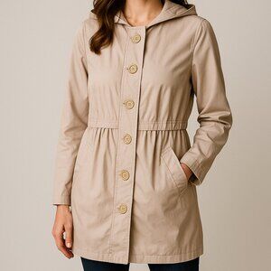 Women's Transitional Trench Coat Seasonal Rain Coat Outdoor Travel Fall Size MED